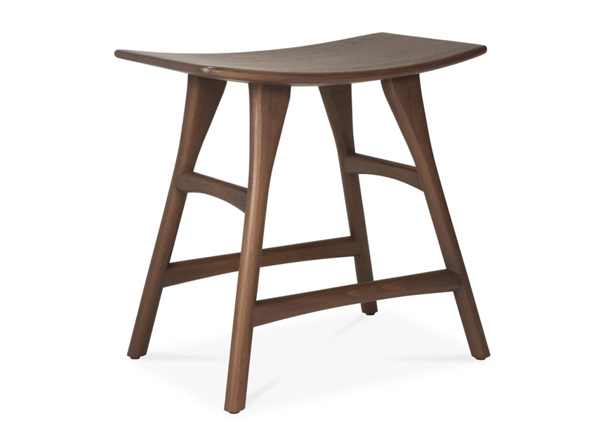Kruk Teak Osso Brown Stool 10177 Ethnicraft