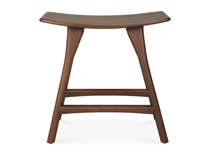 Front Kruk Teak Osso Brown Stool 10177 Ethnicraft