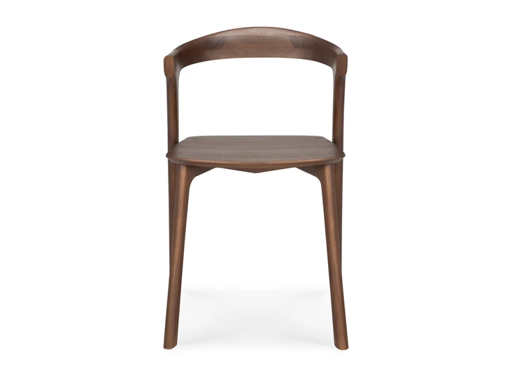 Front Armstoel Teak Bok Brown Dining Chair 10686 Ethnicraft