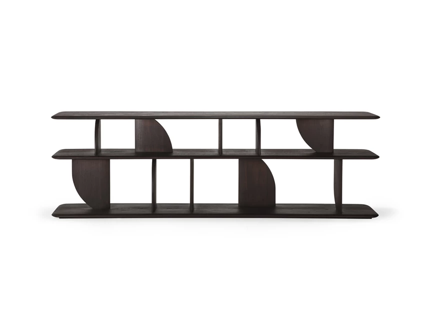 Lage console Teak Geometric Dark Brown Console 10507 Ethnicraft