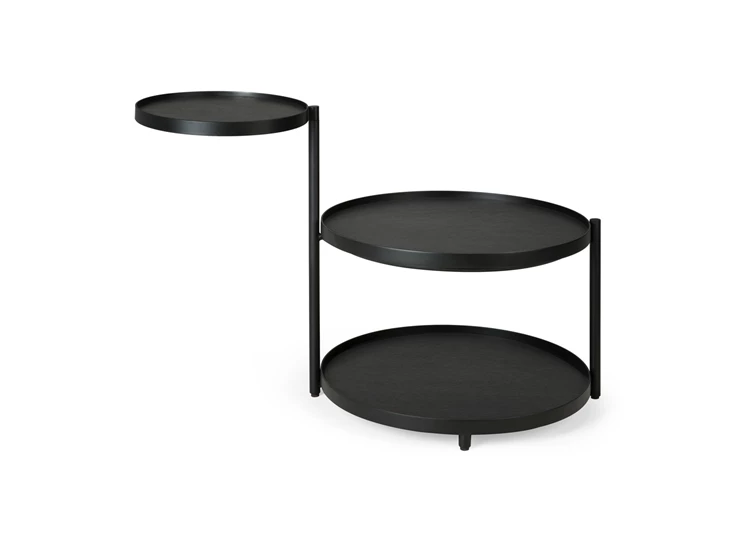 Verlengd Bijzettafel Round Swivel Tray Side Table 20729 Ethnicraft