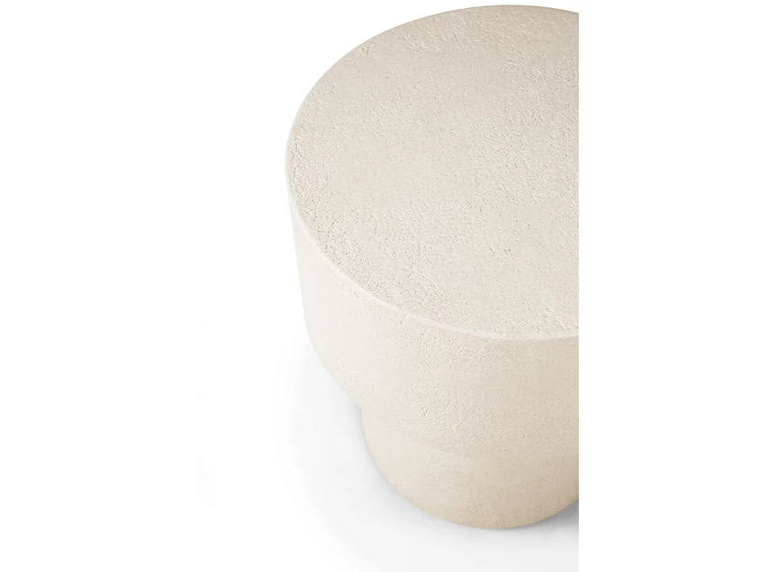 Zijkant Bijzettafel Microcement Elements Side Table Off White 26410 Ethnicraft