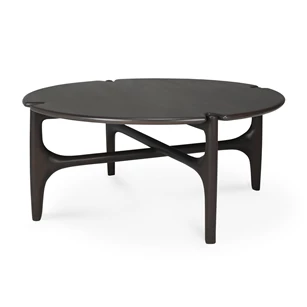 Salontafel Mahogany Pi Dark Brown Round Coffee Table 35013 Ethnicraft