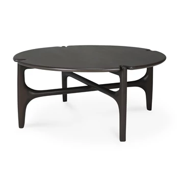 Salontafel Mahogany Pi Dark Brown Round Coffee Table 35013 Ethnicraft