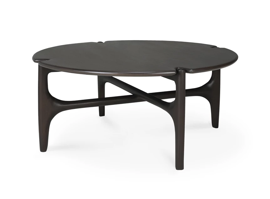 Salontafel Mahogany Pi Dark Brown Round Coffee Table 35013 Ethnicraft