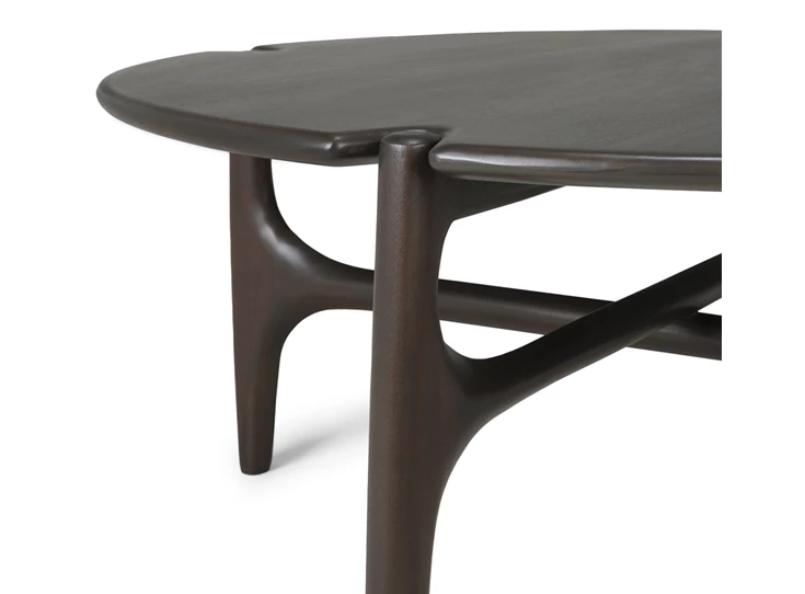 Detail Salontafel Mahogany Pi Dark Brown Round Coffee Table 35013 Ethnicraft