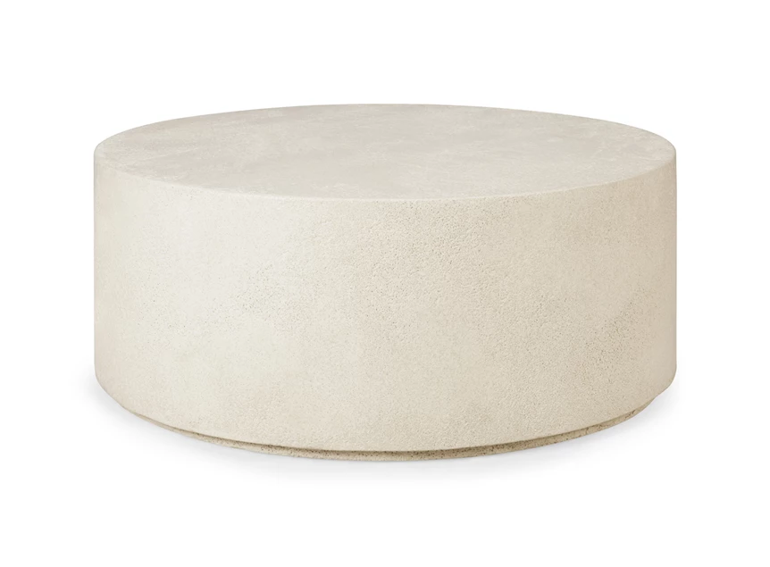Salontafel Microcement Elements Off White Round Coffee Table 26415 Ethnicraft