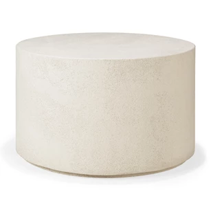 Salontafel Microcement Elements Off White Round Coffee Table 26414 Ethnicraft