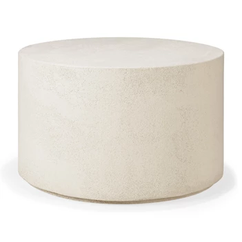 Salontafel Microcement Elements Off White Round Coffee Table 26414 Ethnicraft