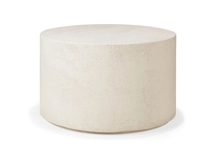 Salontafel Microcement Elements Off White Round Coffee Table 26414 Ethnicraft