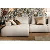Inzoom Hoeksalon Lexus met longchair stof zand Passe Partout