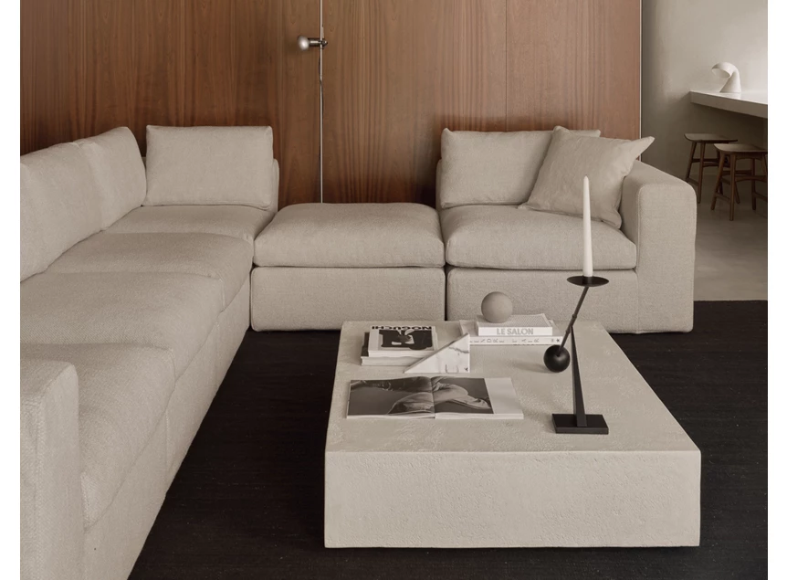 Sfeerfoto Salontafel Microcement Elements Off White Rectangular Coffee Table 26411 Ethnicraft