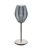 39568 tafellamp estanys gestoomd glas zwart transparant stalen voet nikkel eglo