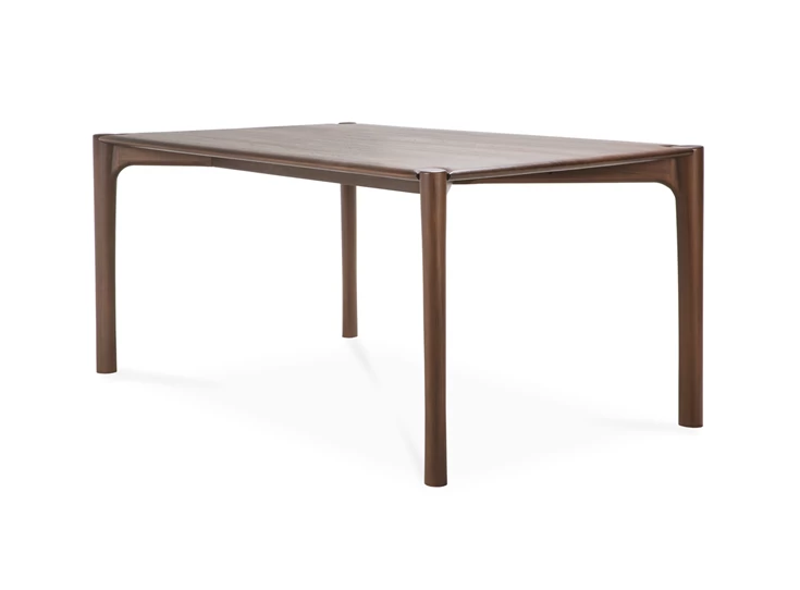 Zijkant Eettafel Teak Pi Brown Dining Table 11558 Ethnicraft