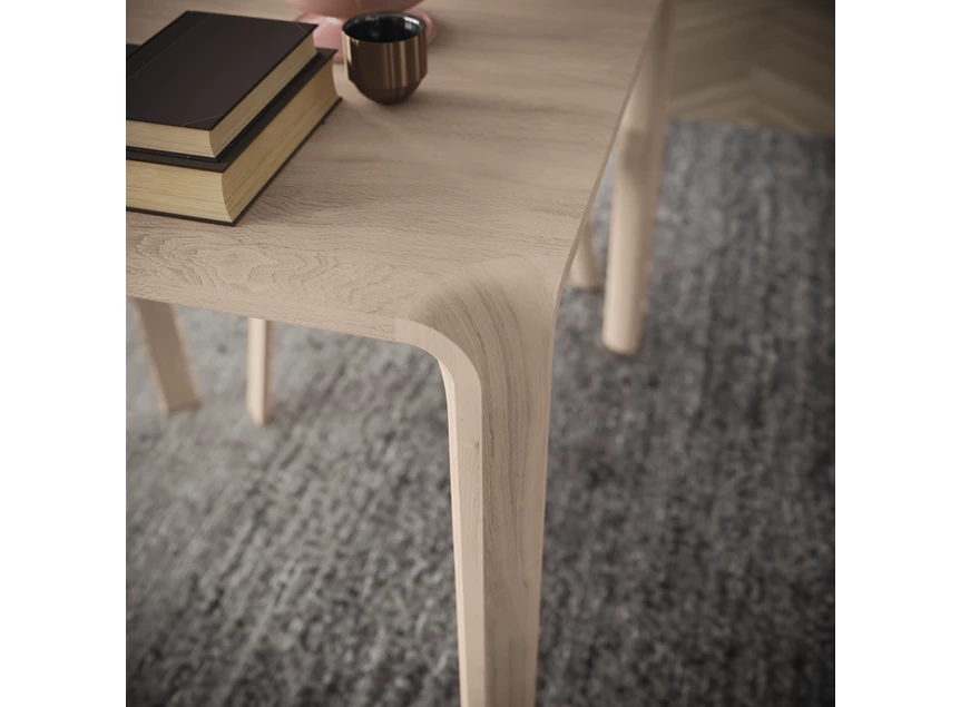 Detail Tafel Valera massief hout eik gebeitst Willisau Edition