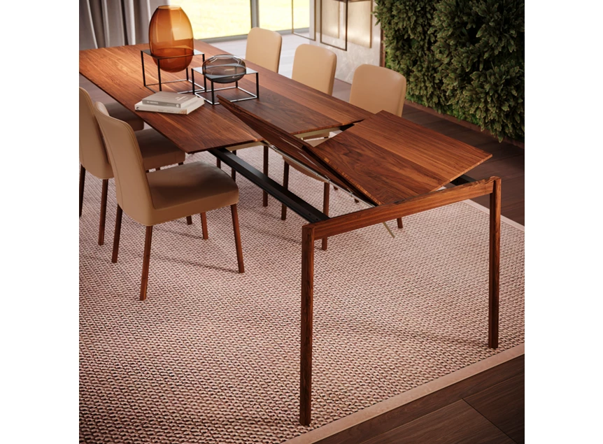 Sfeerfoto Verlengbare tafel Lapis amerikaans noten Willisau Edition