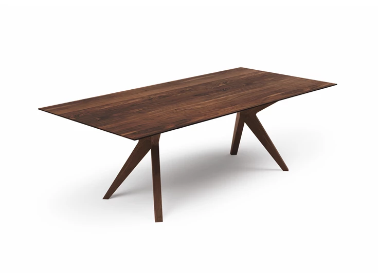 Eettafel Capri rechthoekig massief hout amerikaans noten Willisau Edition