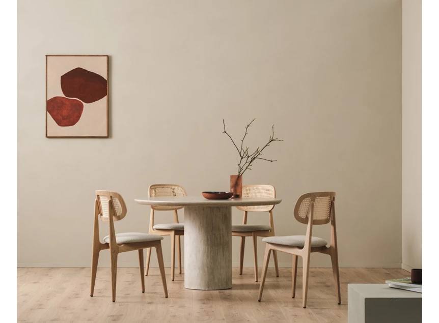 Sfeerfoto Ronde tafel Ari Mortex Lunar White Vincent Sheppard