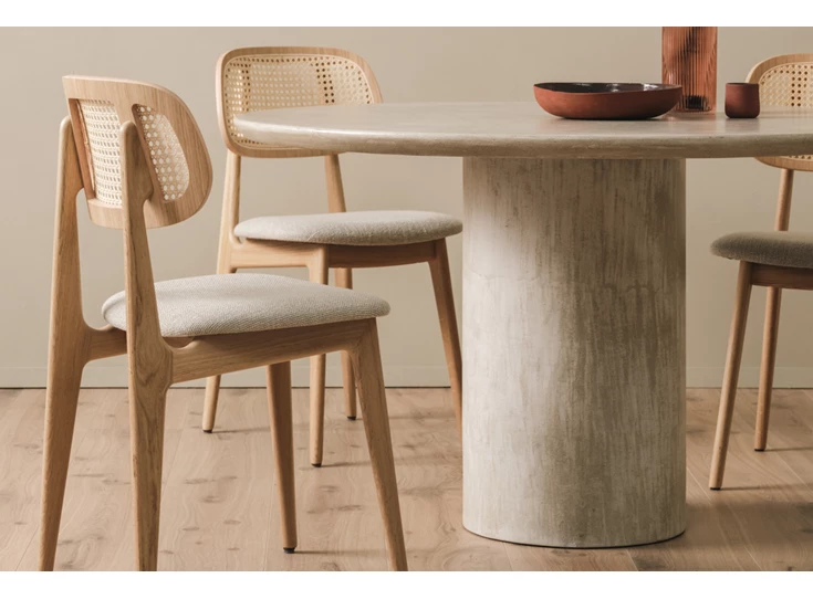 Detail Ronde tafel Ari Mortex Lunar White Vincent Sheppard