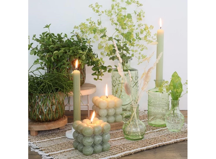 Berlin bottle- soft green- H21 Ø9cm- sfeerbeeld