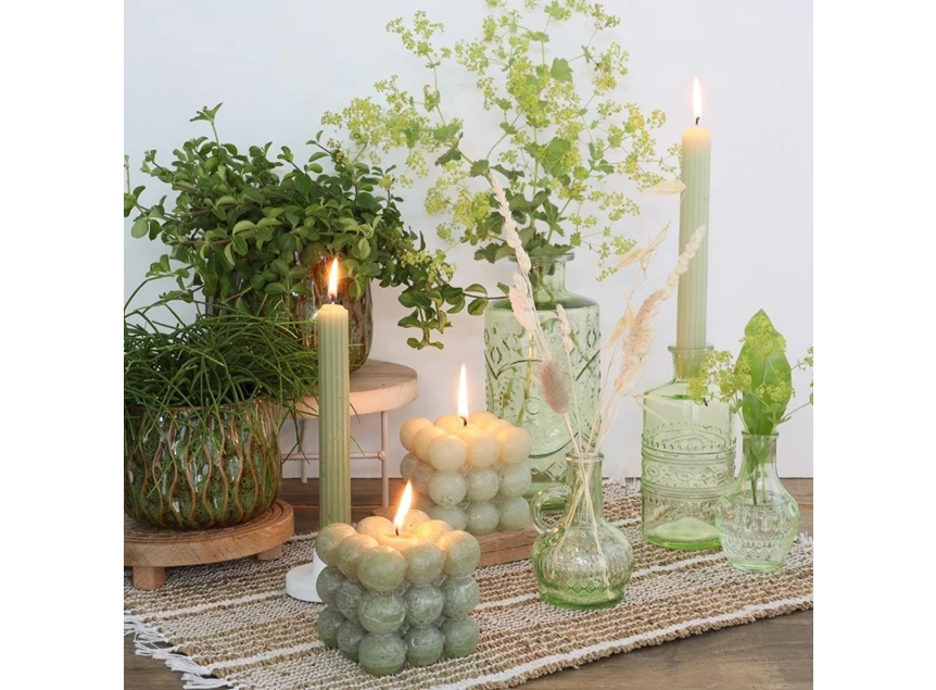 Berlin bottle- soft green- H21 Ø9cm- sfeerbeeld