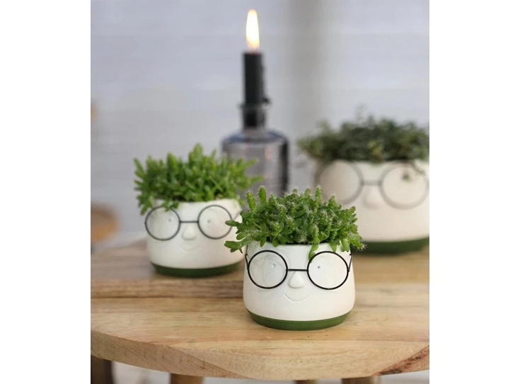Pot met bril- Ø8,5 H6,5cm- sfeerbeeld