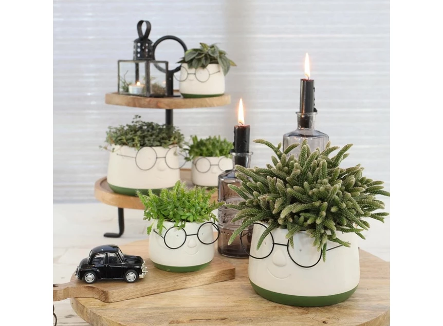 Pot met bril- Ø8,5 H6,5cm- combo