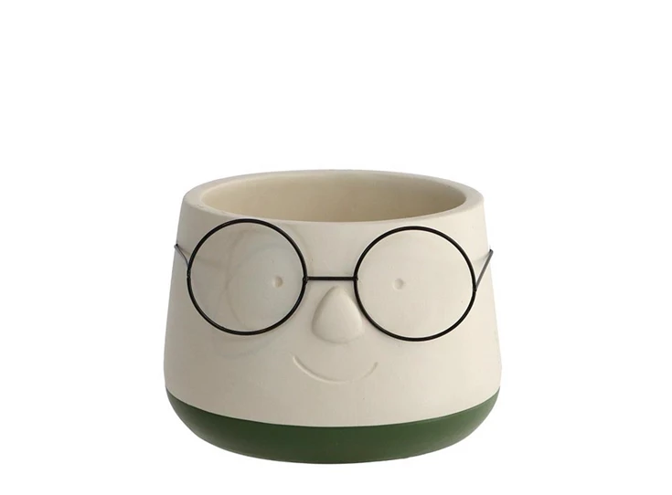 Pot met bril- Ø16 H11,5cm- 33095