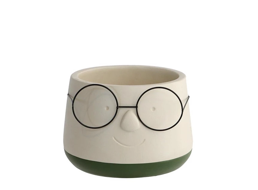 Pot met bril- Ø16 H11,5cm- 33095