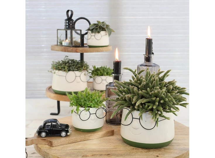 Pot met bril- Ø16 H11,5cm- sfeerbeeld