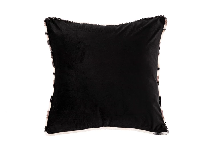 Kussen zwart/grijs- Calacatta 45x45- achterkant