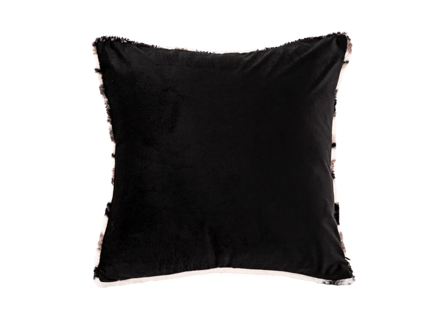 Kussen zwart/grijs- Calacatta 45x45- achterkant