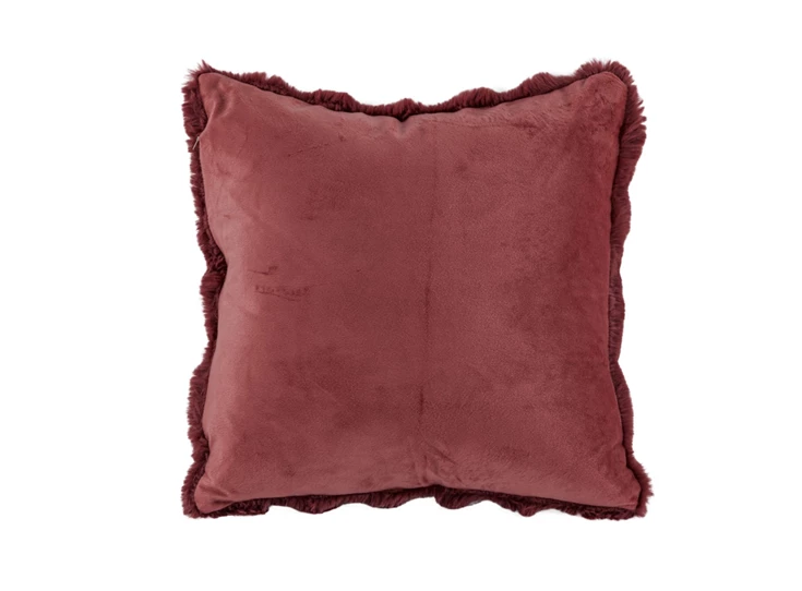 Kussen applebutter- bubble rabbit fur 45x45- achterzijde