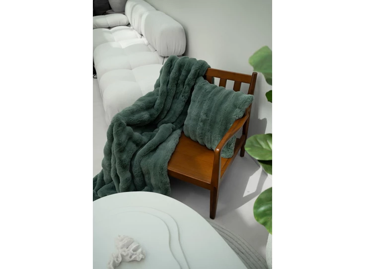 Kussen bluefusion- bubble rabbit fur 45x45- sfeerbeeld