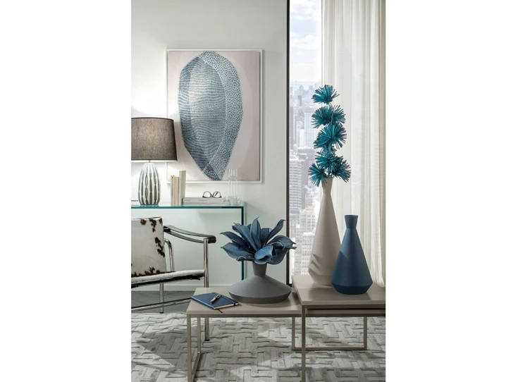 1G119.167 italiaans design zwart beige strepen stoffen kap tafellamp l'oca nera keramieken voet