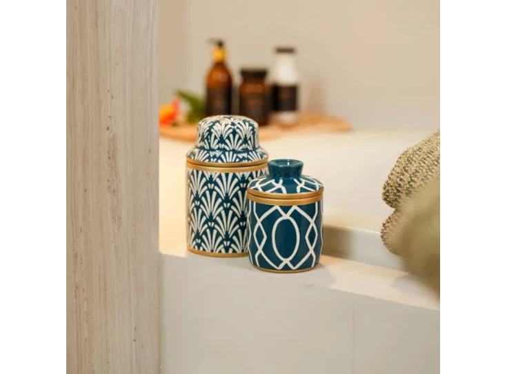 Kayori- Hazakura- keramiek blauw- 200gr - sfeerbeeld