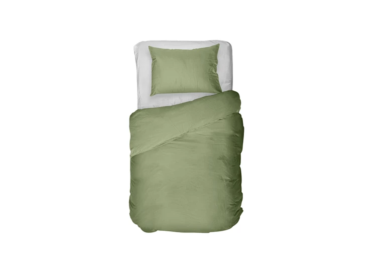 Kayori- Rui- peached Twill- groen- dekbedovertrek- 140/200-220