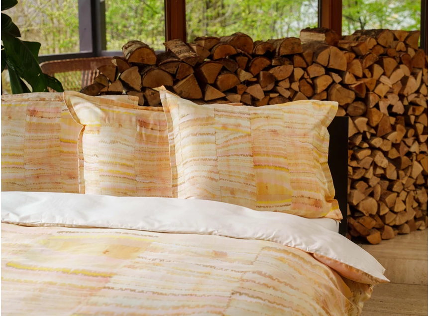 Kayori Bodhi satijn dekbedovertrek 140x200/220 detail tekening