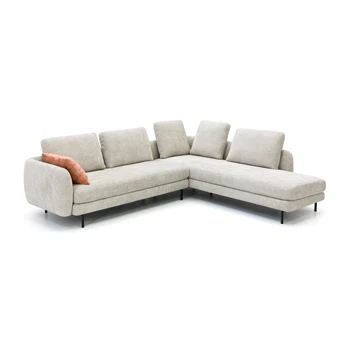 Hoeksalon Matt met open eiland stof Moome by Indera