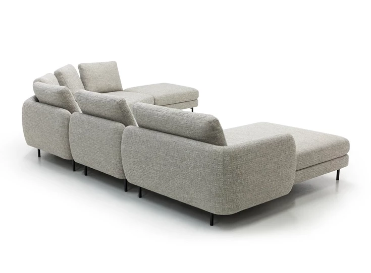 Achterkant Hoekzetel Matt met schuine hoekelementen stof Moome by Indera