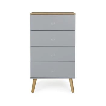 1654-612 chest 4 drawers grey oak dot tenzo commode 4 laden grijs eik scandinavisch design modern budget