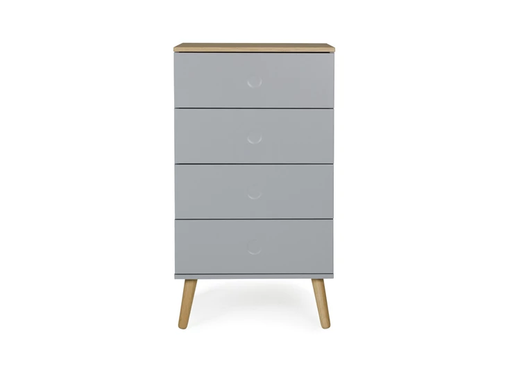 1654-612 chest 4 drawers grey oak dot tenzo commode 4 laden grijs eik scandinavisch design modern budget