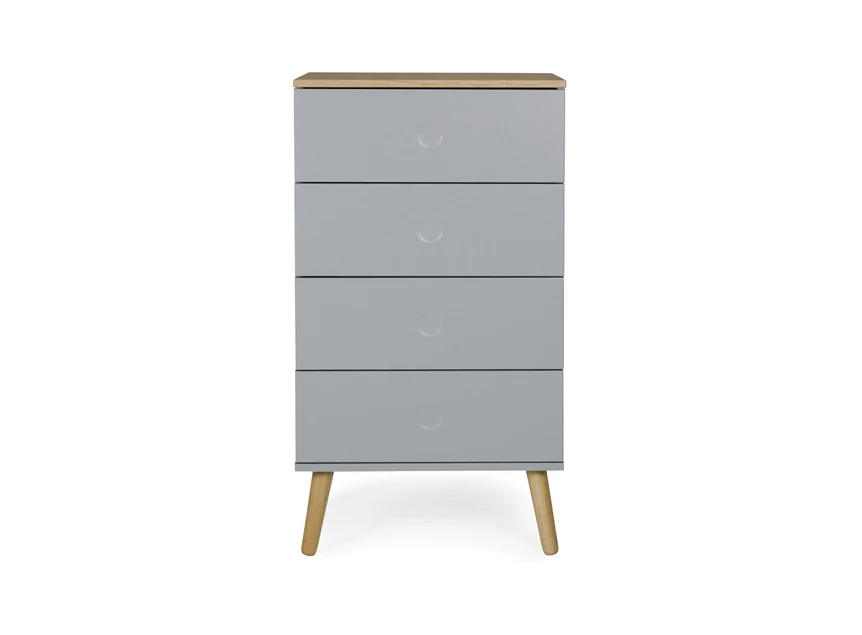 1654-612 chest 4 drawers grey oak dot tenzo commode 4 laden grijs eik scandinavisch design modern budget