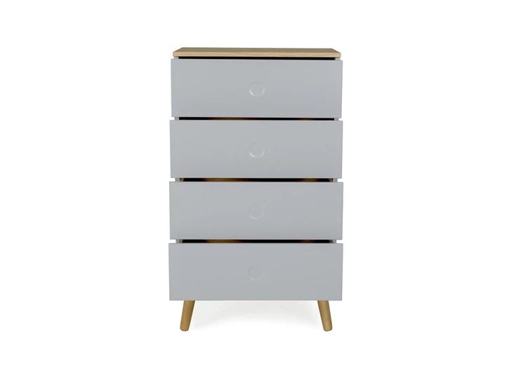 1654-612 grijs modern budget 4 drawers grey oak dot tenzo chest commode 4 laden eik scandinavisch design