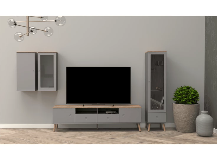 1664-512 design grey dot grijs eik tv-meubel tenzo 4 laden 4 drawers oak tv-bench scandinavisch