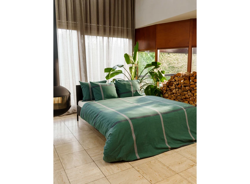 Kagura- flanel dbo- donkergroen- 240/200-220- sfeerbeeld