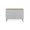 1674-612 dot grijs oak 3 drawers scandinavisch tenzo 3 laden dressoir 1 deur 1 door design grey eik sideboard