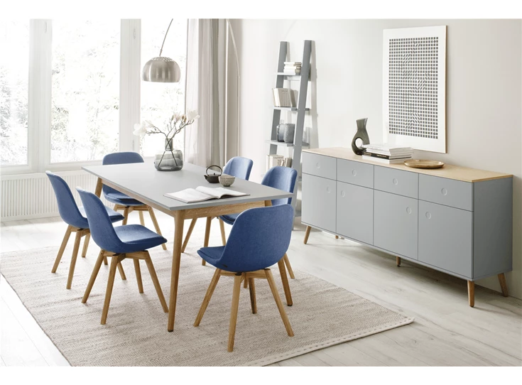 1674-612 dot scandinavisch tenzo 3 laden dressoir 1 deur 1 door design grey eik sideboard grijs oak 3 drawers
