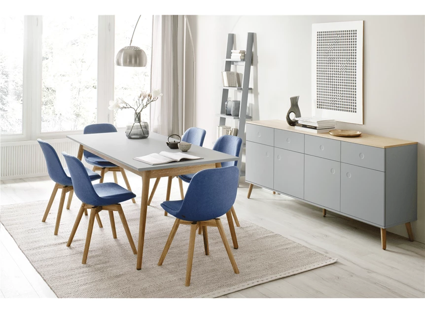 1674-612 dot scandinavisch tenzo 3 laden dressoir 1 deur 1 door design grey eik sideboard grijs oak 3 drawers