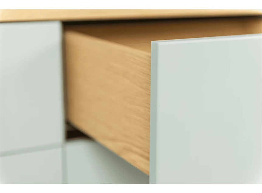 1674-612 grijs tenzo dressoir 1 deur 1 door design grey 3 laden eik sideboard oak 3 drawers dot scandinavisch